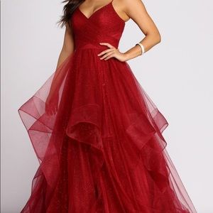 Red Glitter Gown